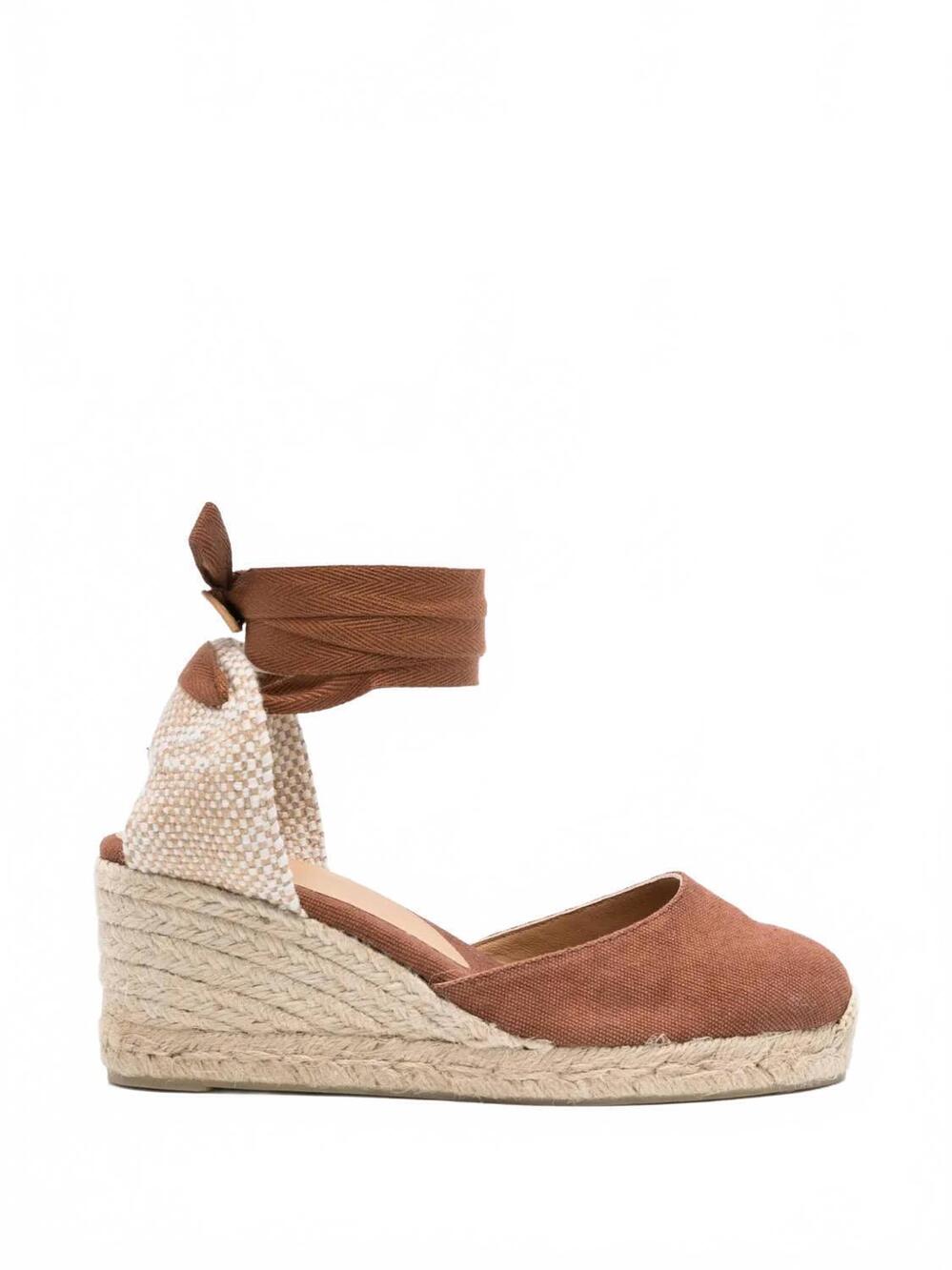 NEW CASTANER women's carina espadrilles wedge sandal in pecan